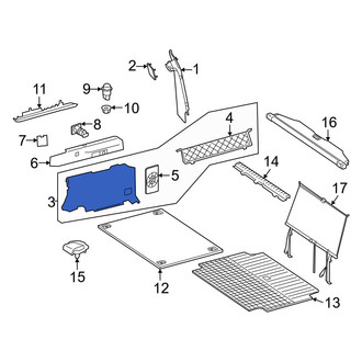 Mercedes-Benz OE - Rear Left Lower Interior Quarter Panel Trim Panel