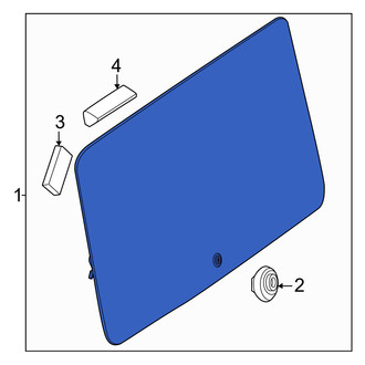 Mercedes-Benz OE - Center Right Door Glass