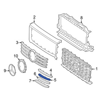 Mercedes-Benz OE - Front Left Grille Molding