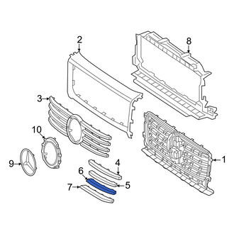 Mercedes-Benz OE - Front Left Inner Grille Molding