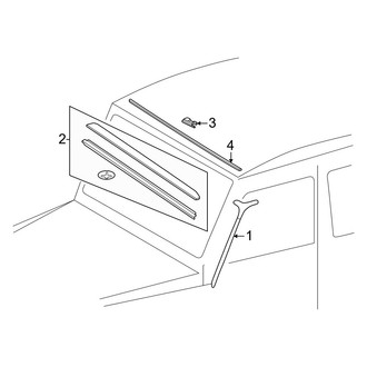 Mercedes-Benz OE - Windshield - Reveal Moldings