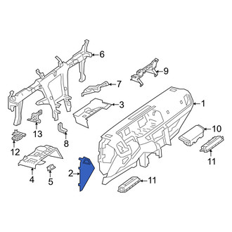 Mercedes-Benz OE - Left Instrument Panel Side Cover