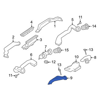 Mercedes-Benz OE - Front Left Lower Instrument Panel Air Duct