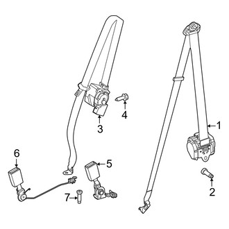 Mercedes-Benz OE - Restraint Systems - Rear Seat Belts