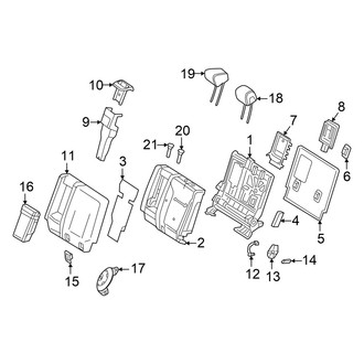 Mercedes-Benz OE - Seats & Tracks - Rear Seat Components (60% Side, Seat Back Components)