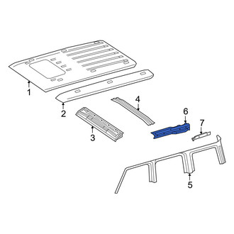 Mercedes-Benz OE - Right Inner Roof Side Rail