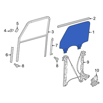 Mercedes-Benz OE - Center Right Door Glass