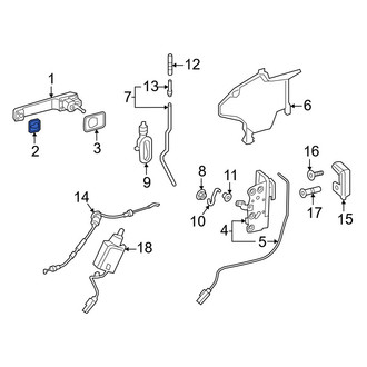 Mercedes-Benz OE - Center Front Exterior Door Handle Gasket