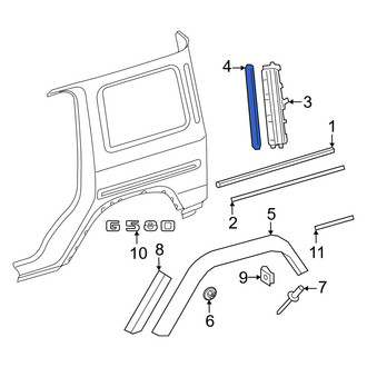 Mercedes-Benz OE - Rear Quarter Panel Air Vent Grille