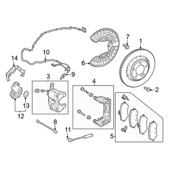 Mercedes-Benz OE - Rear Suspension - Brake Components