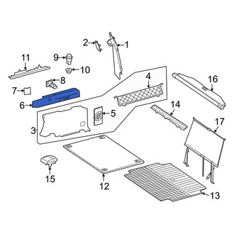 Mercedes-Benz OE - Rear Left Lower Interior Quarter Panel Trim Panel