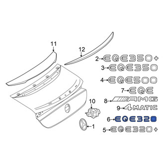 Mercedes-Benz OE - Rear Deck Lid Emblem