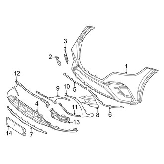 Mercedes-Benz OE - Front Bumper & Grille - Bumper & Components (With AMG Line Cover & Components)