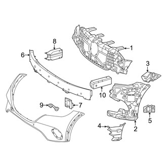 Mercedes-Benz OE - Front Bumper & Grille - Bumper & Components (With AMG Line Inner Components)