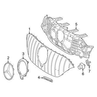 Mercedes-Benz OE - Front Bumper & Grille - Grille & Components