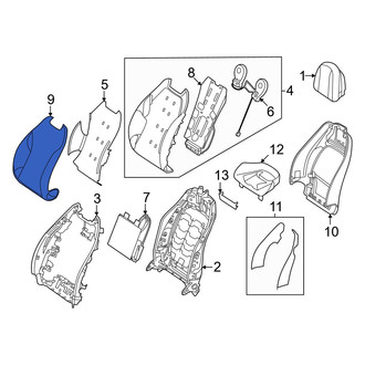 Mercedes-Benz OE - Rear Upper Center Seat Back Cushion Cover