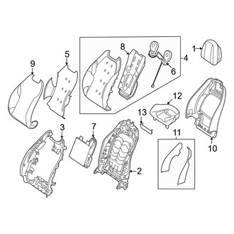 Mercedes-Benz OE - Seats & Tracks - Driver Seat Components (Seat Back)