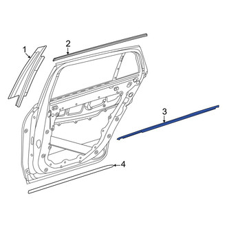 Mercedes-Benz OE - Front Right Door Belt Molding