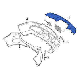 Mercedes-Benz OE - Rear Center Bumper Trim