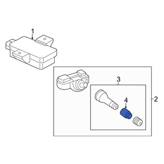 Mercedes-Benz OE - Tire Pressure Monitoring System (TPMS) Valve Stem Nut