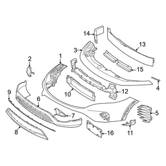 Mercedes-Benz OE - Front Bumper & Grille - Bumper & Components (W/O AMG Line Cover & Components)