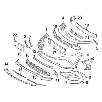 Mercedes-Benz OE - Front Bumper & Grille - Bumper & Components (With AMG Line)