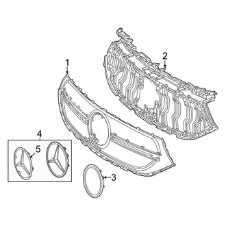 Mercedes-Benz OE - Front Bumper & Grille - Grille & Components (With AMG Line)