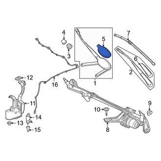 Mercedes-Benz OE - Front Right Wiper Arm Cover