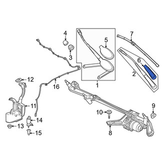 Mercedes-Benz OE - Front Left Wiper Arm Cover