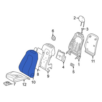 Mercedes-Benz OE - Front Left Seat Back Cushion Cover