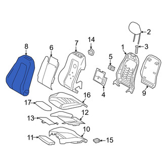Mercedes-Benz OE - Front Right Seat Back Cushion Cover
