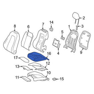Mercedes-Benz OE - Center Right Seat Cover