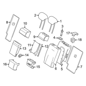 Mercedes-Benz OE - Seats & Tracks - Second Row Seats (60% Side, Cover & Components, Seat Back)