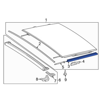 Mercedes-Benz OE - Rear Right Sunroof Guide Rail