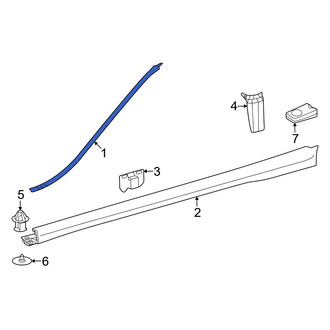 Mercedes-Benz OE - Front Left Windshield Molding