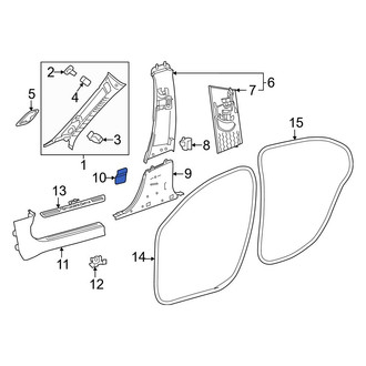 Mercedes-Benz OE - Right Body B-Pillar Trim Panel Insert