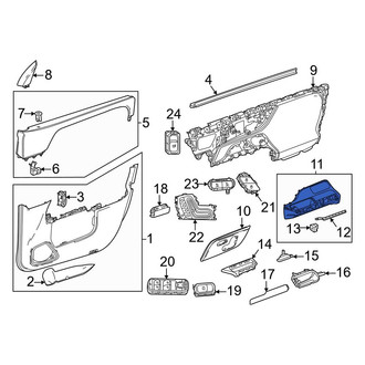 Mercedes-Benz OE - Front Right Interior Door Pull Handle