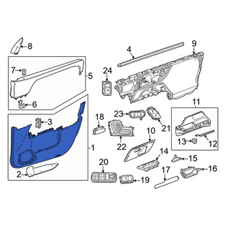 Mercedes-Benz OE - Front Left Lower Inner Door Interior Trim Panel