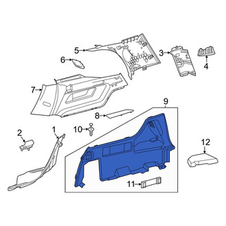 Mercedes-Benz OE - Rear Left Trunk Trim Panel