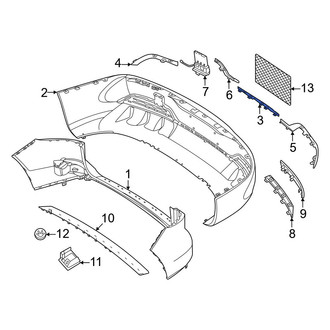 Mercedes-Benz OE - Rear Center Bumper Trim