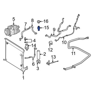 Mercedes-Benz OE - A/C High Side Charging Adapter