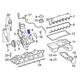 Mercedes-Benz OE - Left Engine Timing Cover Gasket