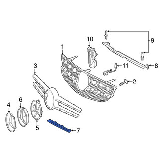 Mercedes-Benz OE - Front Left Grille Molding