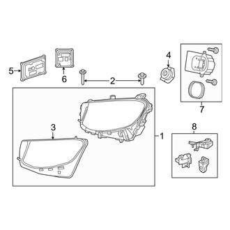 Mercedes-Benz OE - Front Lamps - Headlamp Components (LED), (Sport Utility X253 Body Code)