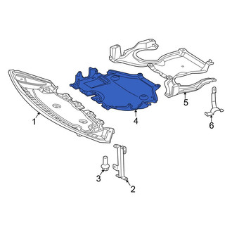 Mercedes-Benz OE - Front Forward Radiator Support Splash Shield