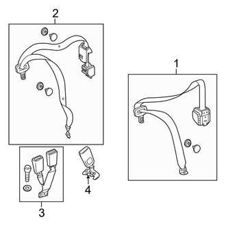 Mercedes-Benz OE - Restraint Systems - Rear Seat Belts (Sport Utility X253 Body Code)