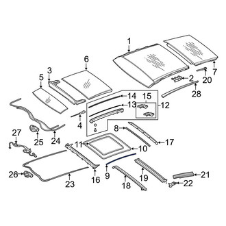 Mercedes-Benz OE - Left Sunroof Glass Seal