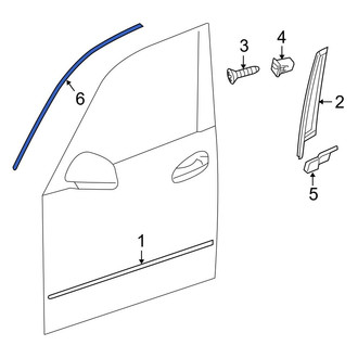 Mercedes-Benz OE - Rear Right Door Reveal Molding