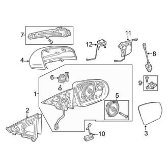 Mercedes-Benz OE - Front Door - Outside Mirrors (Sport Utility X253 Body Code)