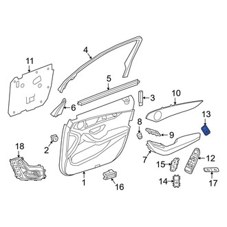 Mercedes-Benz OE - Front Left Door Window Switch